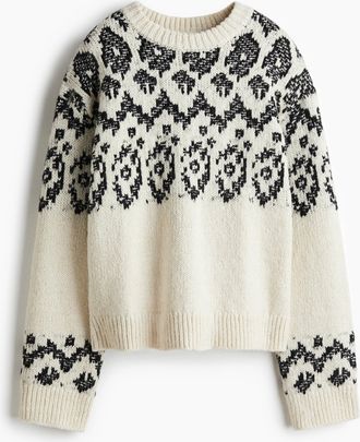 H&M Pullover in Jacquardstrick - Beige