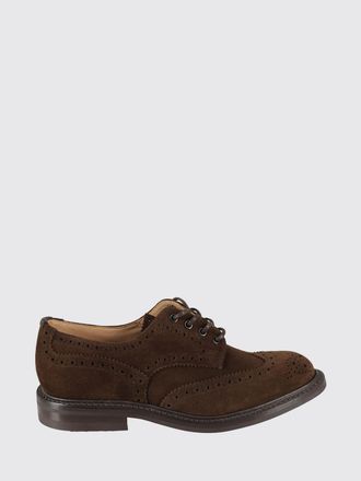Trickers Derby Trickers in camoscio con motivo brogue