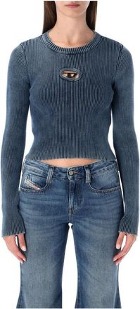 Diesel Ankerstijlmodel voor boten - Dames - Ronde hals truien - Blauw - XS - Katoen - Truien & Vesten