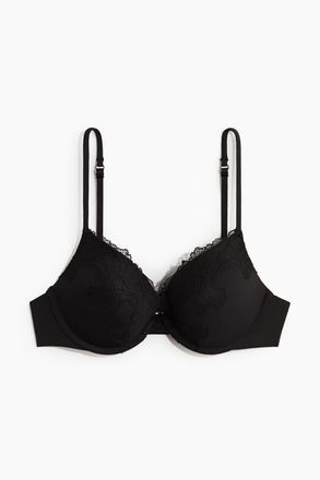 H&M Push-up-BH aus Mikrofaser und Spitze - Schwarz