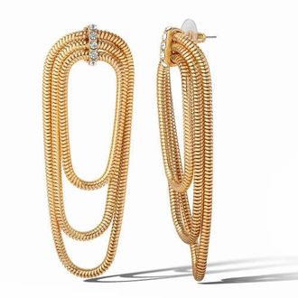 Jessica Simpson Layered Gold Toned Chain Earrings at Nordstrom