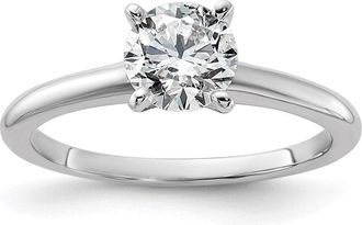 Diamond2Deal 14k Gold Lab Grown Diamond Engagement Ring 1Ct Clarity- VS Color- G-H