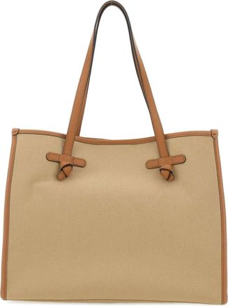 Gianni Chiarini Marcella shoulder bag - women - Fabric/Leather - OS - Neutrals