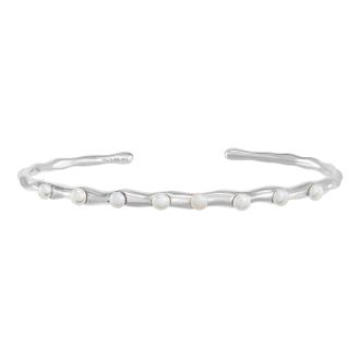Dower & Hall Waterfall White Freshwater Pearl Bangle