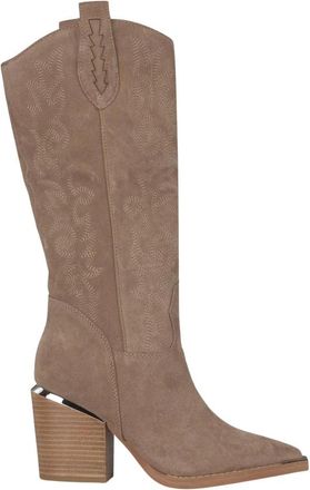 Alma En Pena Geborduurde hiel laars - Dames - Cowboylaarzen - Beige - 36 EU - Schoenen