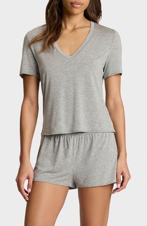 Commando Butter Plunge T-Shirt in Heathered Gray at Nordstrom, Size X-Small
