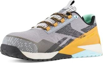 Reebok Work Nano X1 Adventure Work Composite Toe Mens Oxford, Silver-grey-clay-black, 9.5 Wide