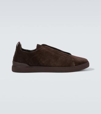 Ermenegildo Zegna Triple Stitch suede sneakers