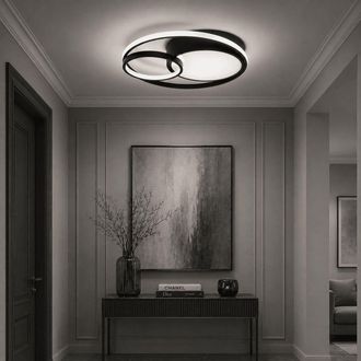 Pagazzi Adara Matt Black Led Flush Ceiling Light