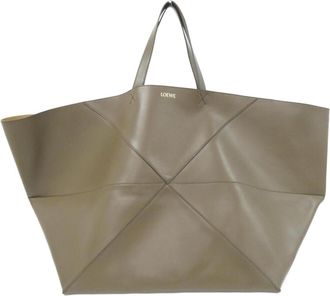 Loewe Brown Leather Handbag Tote Bag (Pre-Owned)