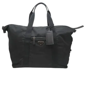 Prada Pre-owned Weekend Bags, unisex, Black, Size: ONE SIZE Pre-owned Nylon prada-bags