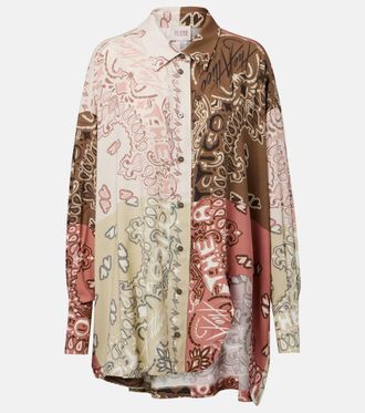 The Attico Bandana oversized muslin shirt