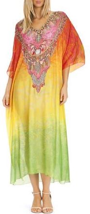Ranee&rsquo;s V-Neck Long Caftan in Pink at Nordstrom Rack