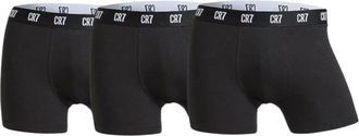 CR7 Cristiano Ronaldo Basic 3-Pack Trunk Boxer Briefs Underwear in Black Men
