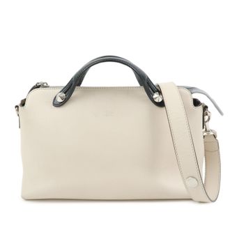 Fendi Selleria By The Way Satchel Leather Neutral Leather Handbag (Pre-Owned)