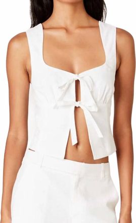 Nia Carolina Sleeveless Top In White
