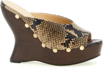Magda Butrym Brown Calfskin Wedge Womens Sandals