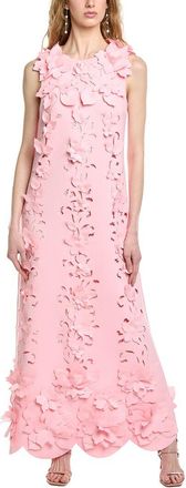 Badgley Mischka 3D Embellished Shift Gown