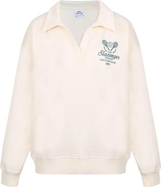 Slazenger Dames/Dames Country Club Relaxed Fit Tennis Sweatshirt (Wit)