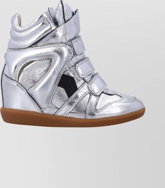 Isabel Marant high-top wedge sneakers metallic finish