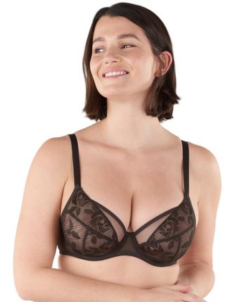 Maison Lejaby Womens 220637 Attitude Underwired Bra - Brown material_polyamide - Size 34G