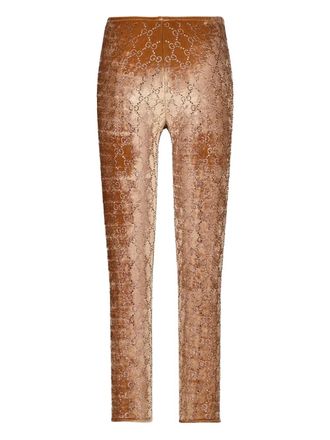 Gucci Broek met logopatroon - Bruin