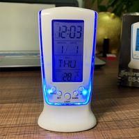 OEM Reloj Despertador Con Term&oacute;metro E Indicador De Temperatura, Electr&oacute;nica Digital Led, Retroiluminaci&oacute;n Azul - Crezuo