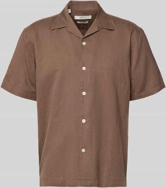 Selected Relaxed Fit Freizeithemd aus Leinen-Baumwoll-Mix Modell RLXCLAY in Schoko, Gr&ouml;&szlig;e XXL