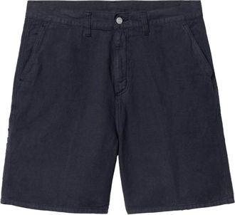 Carhartt Work in Progress Linnenblend kniebroek met zakken - Heren - Korte Broeken - Blauw - S - Linnen - Korte Broeken