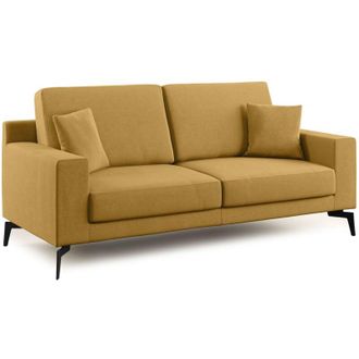 Divani.Store Prestige Sof&aacute; Moderno En Microfibra Desmontable 146 Cm Amarillo