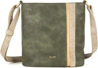 zwei Tassen, Heren, Groen, ONE Size, Leer, De Cherie Crossbody Bag