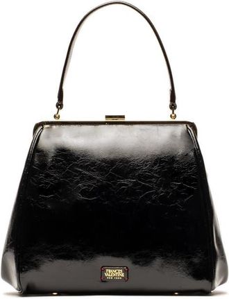 Frances Valentine Katherine Frame Leather Handbag in Black at Nordstrom