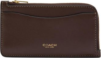 Coach New York leather cardholder - Marrone