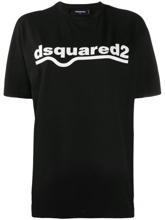 Dsquared2 T-shirt met logoprint - Zwart