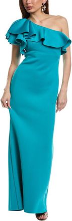 Eliza J One-Shoulder Scuba Gown