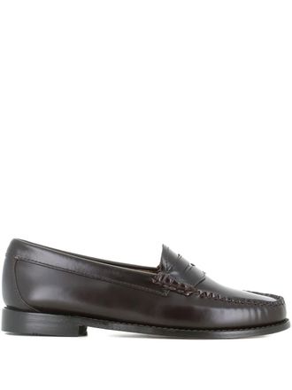 G.H. Bass & Co. leather penny loafers - women - Calf Leather/Fabric/Rubber - 4.5 - Brown