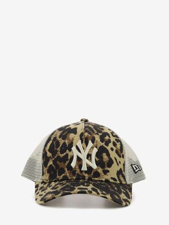 New Era 9FORTY M-Crown A-Frame Trucker Yankees MLB Leopard