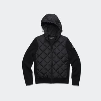 Canada Goose HyBridge Quilted Knit Hoodie Black Disc (Women, Black, XS)