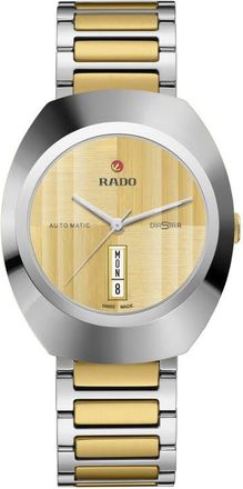 Rado DiaStar Original Automatic Bracelet Watch, 38mm in Brushed Gold/Silver at Nordstrom