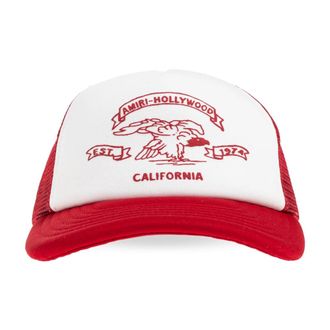 Amiri Pet met Klep - Heren - Petten - Rood - ONE Size - Leer - Accessoires
