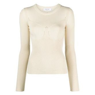 Marine Serre Dames, Truien, Wit, Maat: L Viscose