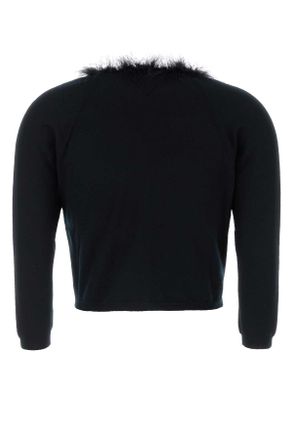 Prada Womens Black Cashmere Cardigan Nero Exterior: Maglieria
