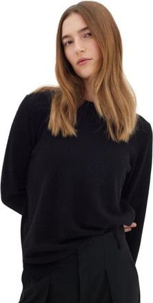 Inwear Cashmere trui met ronde hals - Dames - Cashmere truien - Zwart - S/M - Truien & Vesten