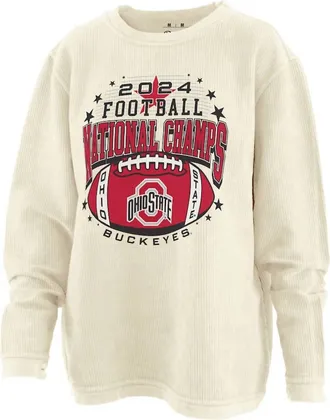 Pressbox Womens Natural Ohio State Buckeyes Tee In Ivory
