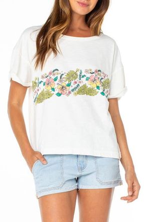 Roxy Ride the Wave Cotton Graphic T-Shirt in Cloud Dancer at Nordstrom, Size X-Large