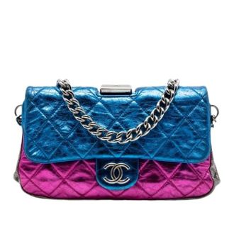 Chanel Pre-owned Vintage Flap Shoulder Bag - Dames - Vintage Schoudertas - Veelkleurig - ONE Size - Leer - Vintage