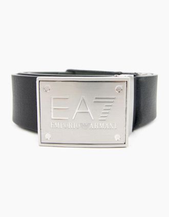 Emporio Armani Mens Ea7 Reversible Brushed Leather Belt Black Forest Night - Size: OS