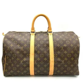 Louis Vuitton Vintage, unisex, Bruin, ONE Size, Pre-owned Canvas Weekendtas