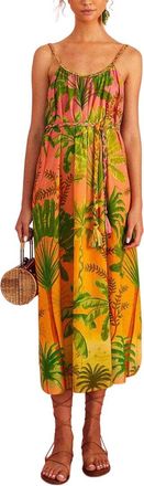 Farm Rio Sunrise Scenario Halter Dress