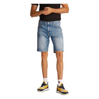Tommy Jeans Korte Broeken, Heren, Blauw, W33, Katoen, Stijlvolle Bermuda Shorts voor Mannen